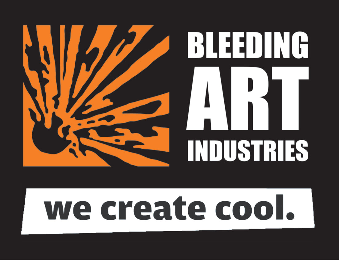 Bleeding Art Industries and we create cool logo