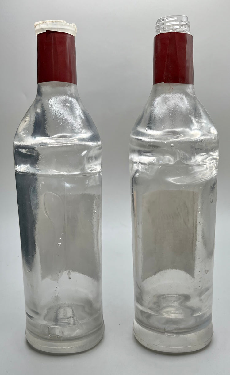 Fake plastic single malt scotch whiskey bottle props
