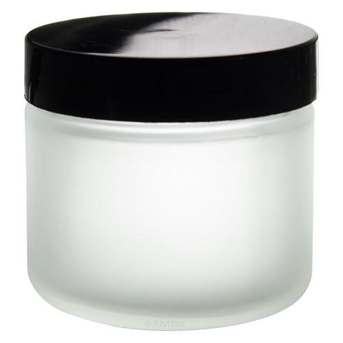 Frosted plastic 2 oz container and lid