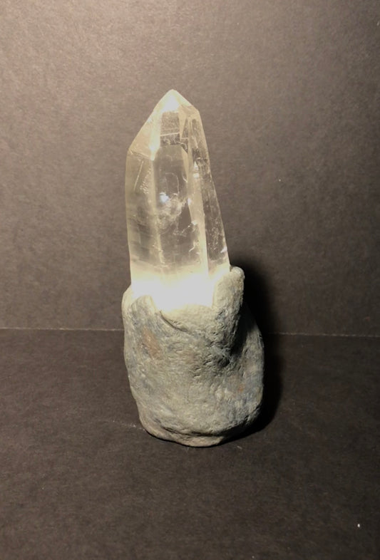 Real quartz crystal set in Apoxie, from the One Hit Die web series. 