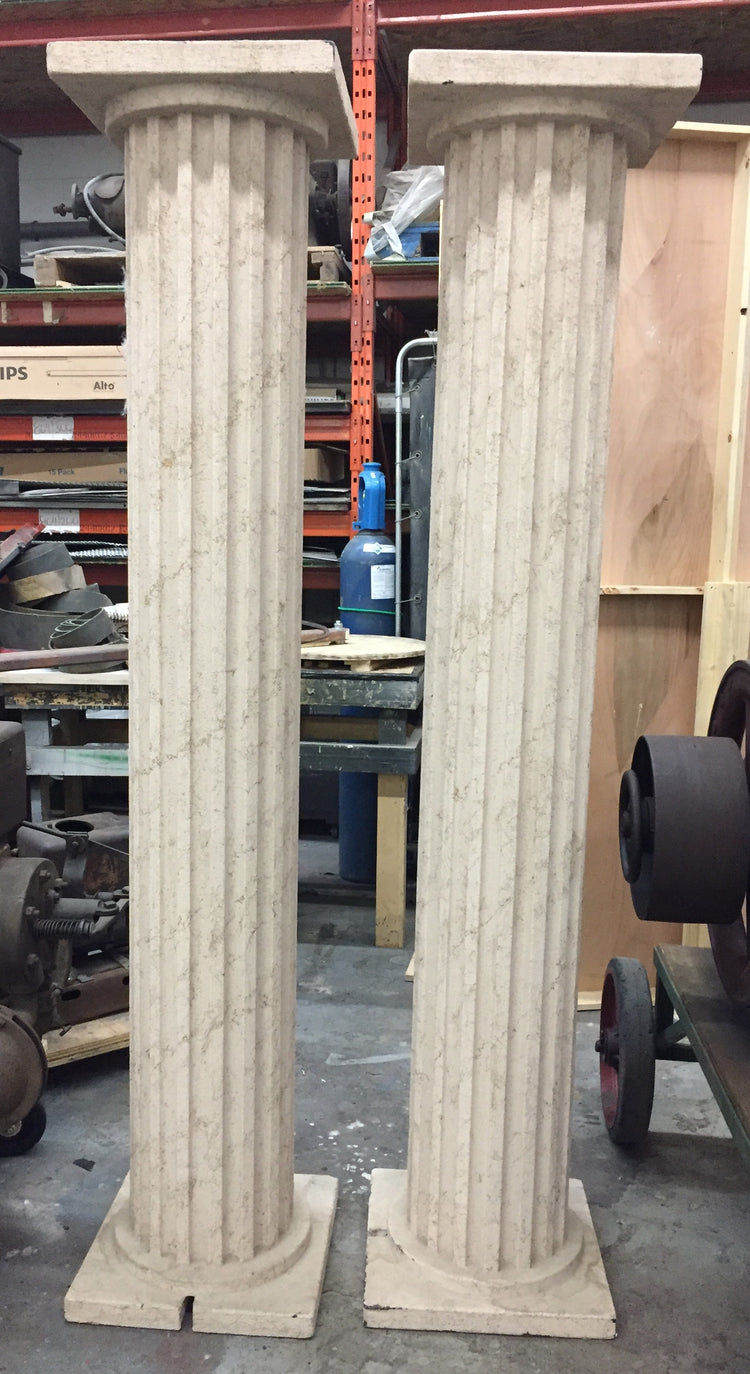 Faux marble foam pillars (2x)