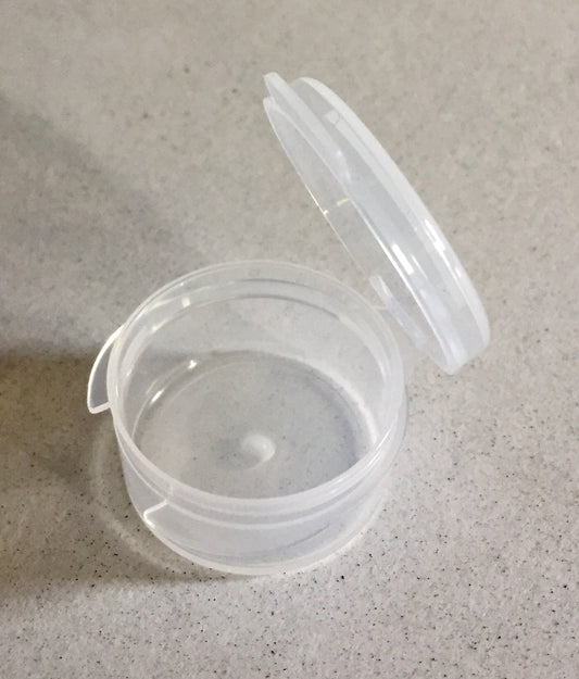 Clear hinged jar 5 g